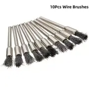 10pcs Wheel Wire Pen Brush Steel Cup Brush Rotary Tool Dremel Polishing Brushes