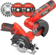 TOPEX 12V Cordless Power Tool Kit Angle Grinder Circular Saw