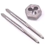 HSS 6-40 Taper & Plug Tap & 6-40 Hexagon Die Thread Right Hand Set