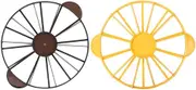 SDUSEIO 2 Pieces Cake Portion Marker,Round 10/12 Pcs Cake Slice Marker Equal Portion Cutter Bread Cake Divider Cheesecake Cutter Double Sided Baking Tool for 10 Inch Diameter,Coffee&Yellow