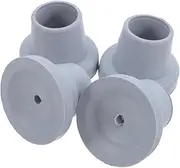 FRCOLOR Long-lasting Shower Chair Feet Covers 4pcs Rubber Bath Commode Leg Protectors Gray