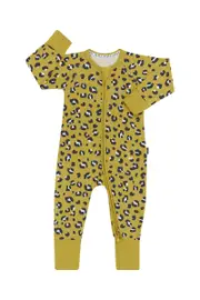 [Bonds] Bonds Baby Zip Cotton Wondersuit in Ditzy Leopard Size: 3-6 Months 3-6 Months Ditzy Leopard