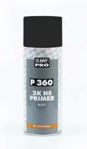 HB Body P360 2K HS Primer Filler Spray Paint Black Aerosol 400mL