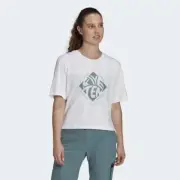 Five Ten Adidas Women's Cropped Graphic Tee White S