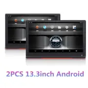 2Pcs 13.3" Android 2GB+32GB Car WIFI Headrest Monitor Touch Screen MP5 Player (for: Alfa Romeo)