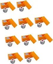 HOMOBABE 10 Sets Props Entertainment Dice Plastic Orange