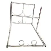 Stainless Steel Slave Rack Neck Collar Hand Ankle Cuffs couple Game