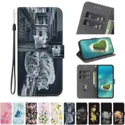 Painted Wallet Leather Card Case Cover For Google Pixel 8 8 Pro 7A 7 7 Pro 6A 6