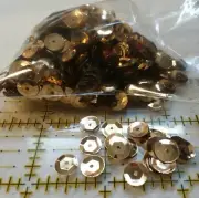 Sewing and Craft Findings: 1.2 Ounces of 9mm Gold Tone Sequins NOS 10-01-2020