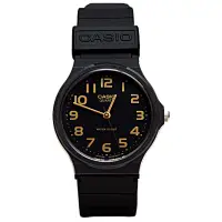 在飛比找博客來優惠-CASIO 卡西歐MQ-24極簡時尚指針中性錶-黑面金字 1