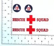 water slide decal set for Tonka Rescue Squad W/TRACKING