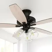 52'' Farmhouse Ceiling Fan Light with Remote Control Fan Lamp for Indoor Outdoor