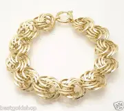 Bold Love Knot Rosetta Chain Bracelet Real 14K Yellow Gold 14.50gr QVC