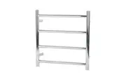 AQUAPERLA 4-Bar Heated Towel Rail - Round Bars - Chrome (W500mm x H520mm)