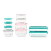 Pyrex Glass Plastic Food Storage Canning Jars Containers Clear Set 20pc