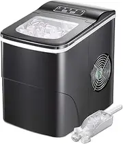 Ice Maker 2.2L Machine for Countertop, Portable Ice Cube Makers for Home/Office/Bar, Ice Cube Ready in 6-13 Mins (Black)