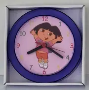 Dora The Explorer 7" Purple novelty wall/desk clock Brand New