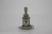 SWITCHCRAFT SHORT STRAIGHT 3 WAY TOGGLE SWITCH PICKUP SELECTOR & WHITE TIP CAP