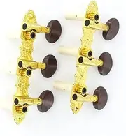 Vaguelly Classic Guitar Machine Heads Classic Guitar Tuning Pegs 2pcs Machine Heads Tuner Gold-plated Tuner Zinc Alloy Musical Guitar Peg Classical Classic Guitar Tuners Classical Guitar