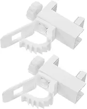 GARVALON 2pcs Adjustable No Drill Curtain Rod Brackets Durable Plastic Clips for Easy Installation for Home Windows Accommodates Various Curtain Widths