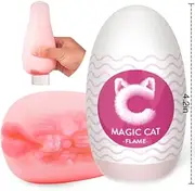 FOLANVOFF Male Masturbators Egg, Portable and Reusable Pocket Pussy Egg with Realistic Mouth for Oral Sex,Ultra Soft Stretchy Male Masturbators Cup, Adult Male Sex Toys for Men Pleasure