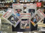 Graded Card Holder/Display Holds 5 Standard PSA, BCCG, or CGC Graded Cards.