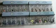 COASTAL/NAUTICAL WINE CHARMS Set of 6 Charms HANDCRAFTED ART GLASS "MERMAIDS"
