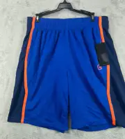 AND1 Mens Basketball Gym Court Short Large Royal Blue Workout Drawstring 11" NWT
