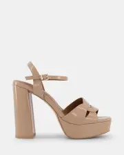 Shelly Shen Mack/Cafe Patent Womens Heels 10