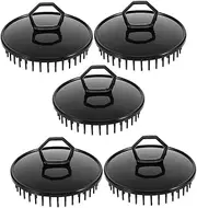 Baluue 5PCS Portable Scalp Massaging Brush Soft Plastic Exfoliating Hair Scrubber for Dandruff Removal Travel Friendly Hair Care Tool for Healthy Scalp Care
