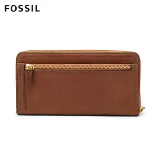 【FOSSIL 官方旗艦館】Logan 咖啡色多層真皮拉鍊長夾SL7831200