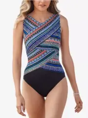 Miraclesuit Women's Portofino Underwire One Piece Swimsuit 10 New with Tags