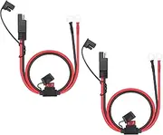 Generic 2 Pieces 16AWG SAE Battery Connector Cable SAE Terminal Wiring Harness 2Pin Plug Copper Wire for Vehicle Outdoor Equipment