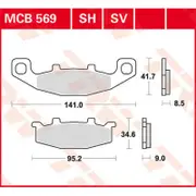 TRW Lucas Brake pad MCB569