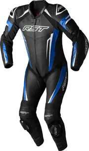 RST TracTech Evo 5, leather suit 1pcs. perforated , color: Black/Blue/White , size: XXL