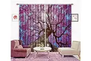 3D Tall Flowers Tree 50 Curtains Drapes