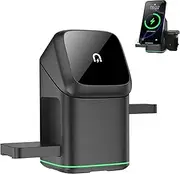 3-in-1 Wireless Charger-Wireless Multi-Device Charging Touch Pop-Up Charging, 15w Fast Wireless Magnetic Charger, for Apple Watch, for iPhone Series, for AirPods(Black)