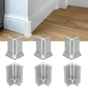 2.2 Inch 3 Inside + 3 Outside Self Adhesive Baseboard Corner Blocks(Silver)