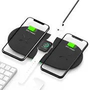 18W 3-in-1 Fast Charging Wireless QI Charger Pad for Apple, Samsung, Apple Watch and AirPods