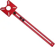 CANIGHT 1 Set Woodworking Planer Rail Clamp Aluminum Woodworking Mill Router Milling Bracket Guide Jigs Groove Router Bracket Multifunctional Circle Cutting Jig Aluminum Alloy Red