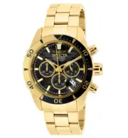 Invicta Polished Gold Plated Pro Diver Model 20187 "Needs Battery"