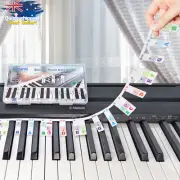 Piano Stickers for 88/61/54/49/37 Keyboards, Removable, Reusable, Kids, Beginner