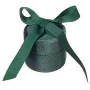 Necklace Storage Ring Case Box Dark Green Cylinder 2.3 x 2.3 x 2.1 Inch Corduroy