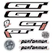 GT - 2000 Performer - decal set - White frame - Old school bmx