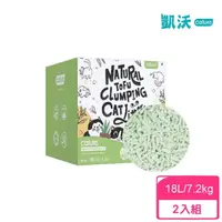 在飛比找momo購物網優惠-【Cature 凱沃】天然綠茶豆腐凝結貓砂 18L/7.2k