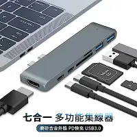 在飛比找Yahoo奇摩購物中心優惠-ANTIAN Type-C 七合一多功能轉接器 HUB充電傳