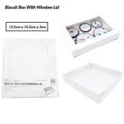 Cardboard Catering Grazing Boxes Trays Window Lid Cake Biscuit Cupcake Box Bulk