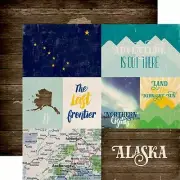 2PC ECHO PARK STATESIDE ALASKA STATE 12" SCRAPBOOK CARDSTOCK CARDMAKING