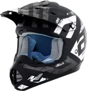 Afx Fx-17 Helmet - Attack - Matte Black/Silver - Xs 0110-7142