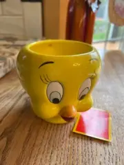 NWT WARNER BROTHERS TWEETY BIRD 3D Ceramic Coffee Mug Applause Vintage 1989